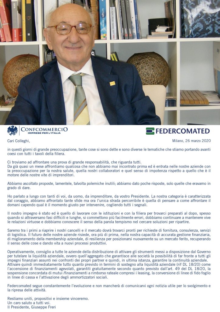 Lettera ai colleghi del Presidente Giuseppe Freri - 4BILD